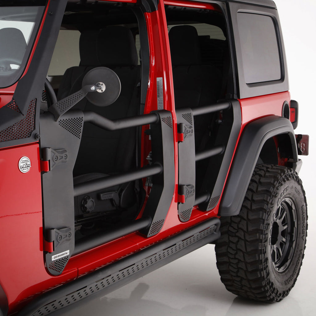 Go Rhino 572602 Trailline Tube Doors, Rear pair for Jeep JL/JLU and JT for Select Jeep Gladiator, Jeep Wrangler