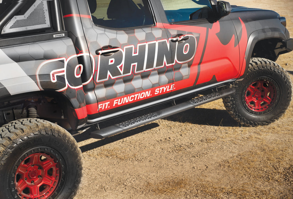 Go Rhino V3442987T V-Series V3 Aluminum Side Steps and Mounting Brackets Kit for Select Toyota Tacoma
