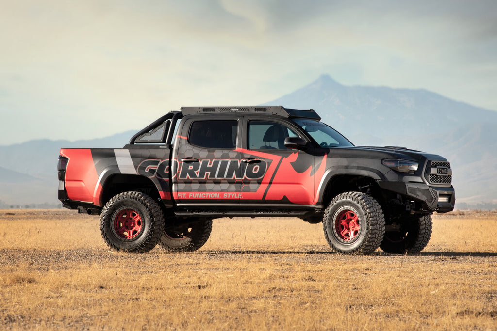 Go Rhino V3442987T V-Series V3 Aluminum Side Steps and Mounting Brackets Kit for Select Toyota Tacoma