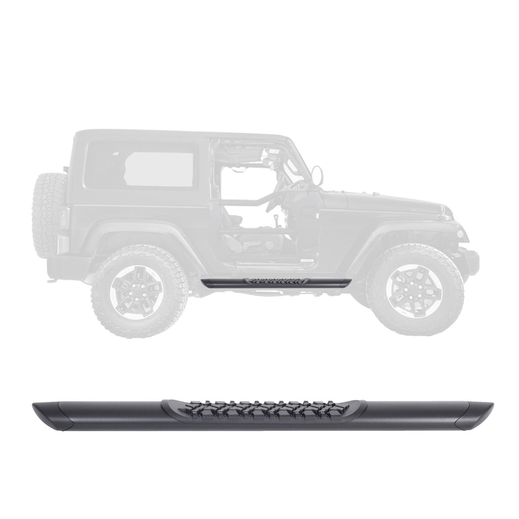 Go Rhino V3492652T V-Series V3 Aluminum Side Steps and Mounting Brackets Kit - Textured Black for Select Jeep Wrangler, Jeep Wrangler JK