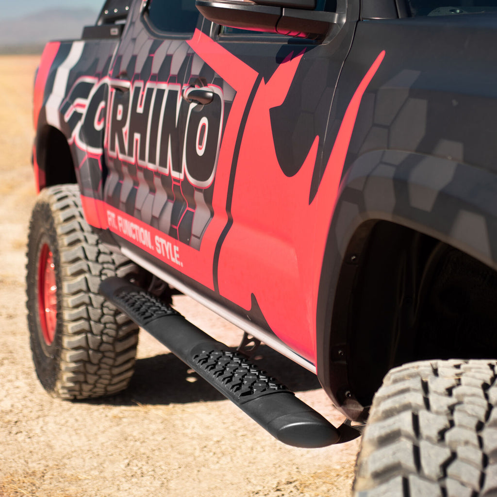 Go Rhino V3441580T V-Series V3 Aluminum Side Steps with Mounting Brackets Kit for Select Toyota Tundra