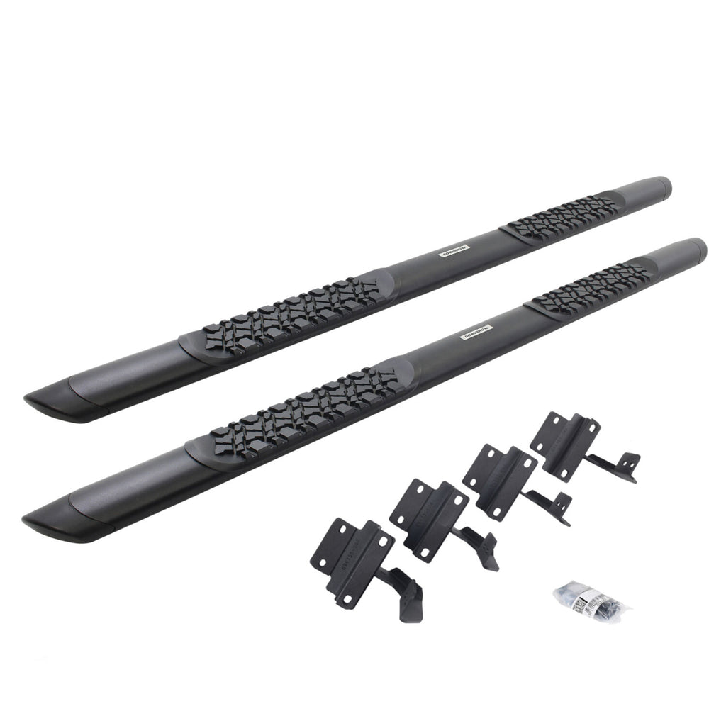 Go Rhino V3417780T V-Series V3 Aluminum Side Steps and Mounting Brackets Kit - Textured Black for Select Ford F-150, Ford F-250 Super Duty, Ford F-350 Super Duty
