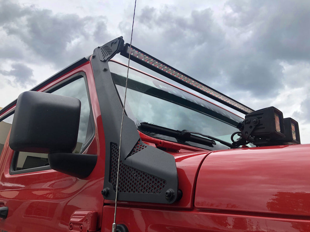 Go Rhino 730500T XE Windshield Light Mount for Jeep Wrangler JL/Gladiator JT, fits 50" Light Bar for Select Jeep Gladiator, Jeep Wrangler
