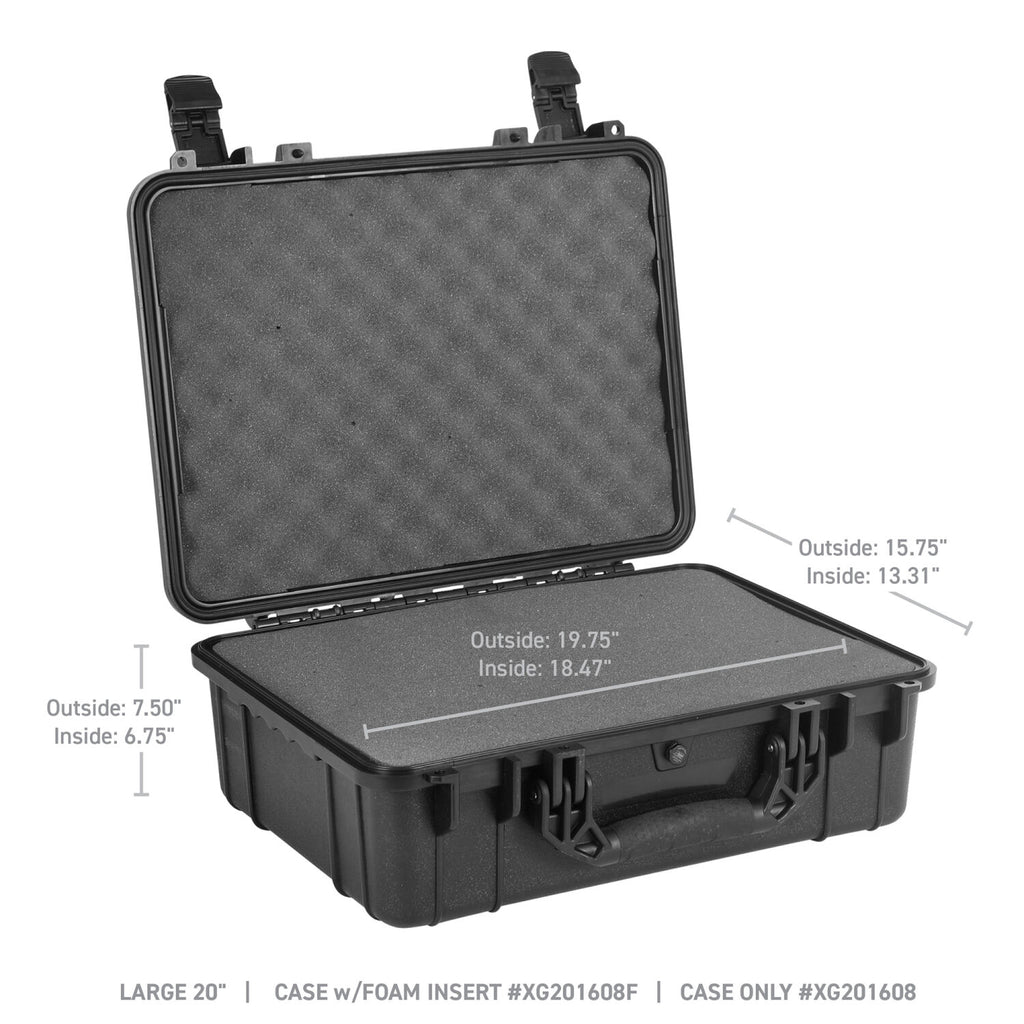Go Rhino XG201608F Xventure Gear Hard Case With Foam - Large Box 20"