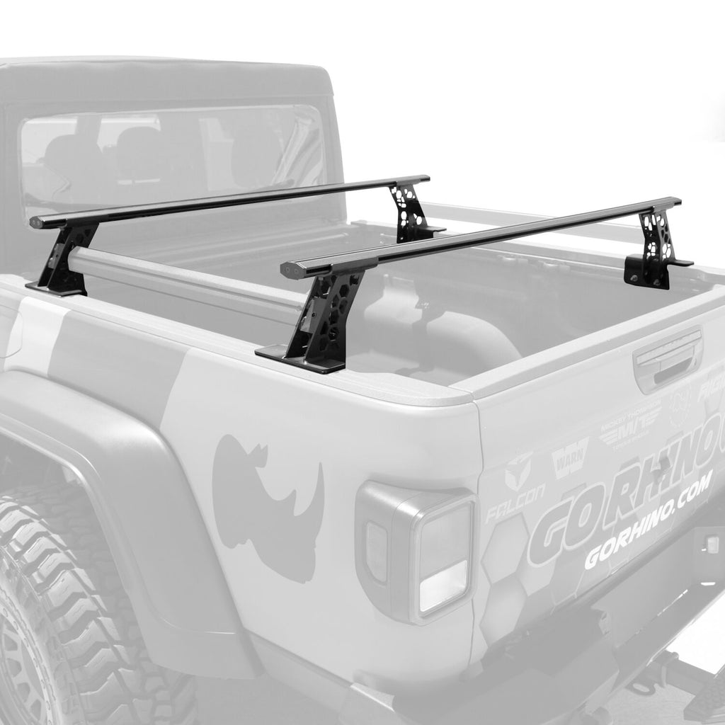 Go Rhino 5935000T XRS Cross Bars - Truck Bed Rail Kit for Mid-Sized Trucks without Tonneau Covers for Select Chevrolet Colorado, Ford Maverick, Ford Ranger, GMC Canyon, Jeep Gladiator, Nissan Frontier, Toyota Tacoma