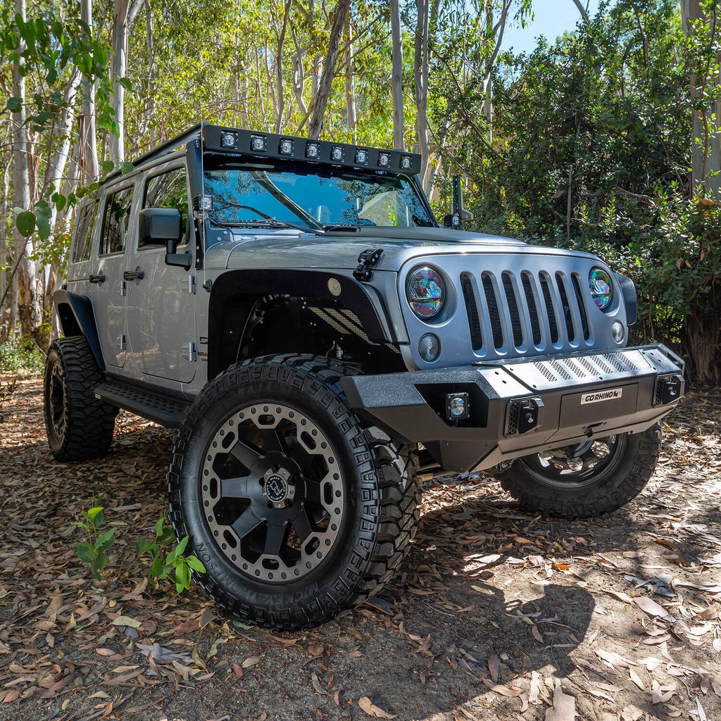 Go Rhino 738300T WLF Windshield Light Frame for Jeep JK - Fits Eight 3" LED Cube Lights for Select Jeep Wrangler, Jeep Wrangler JK