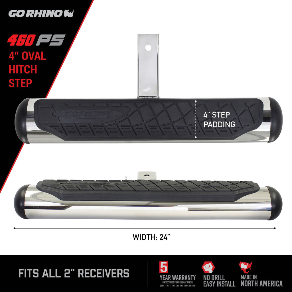 Go Rhino 460PS 4" Oval Hitch Step