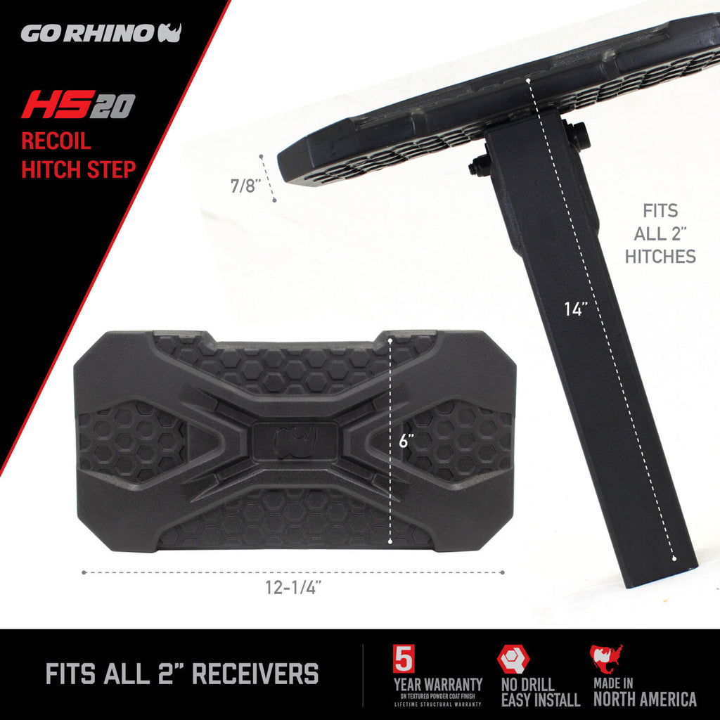 Go Rhino HS2012T HS-20 Recoil Hitch Step