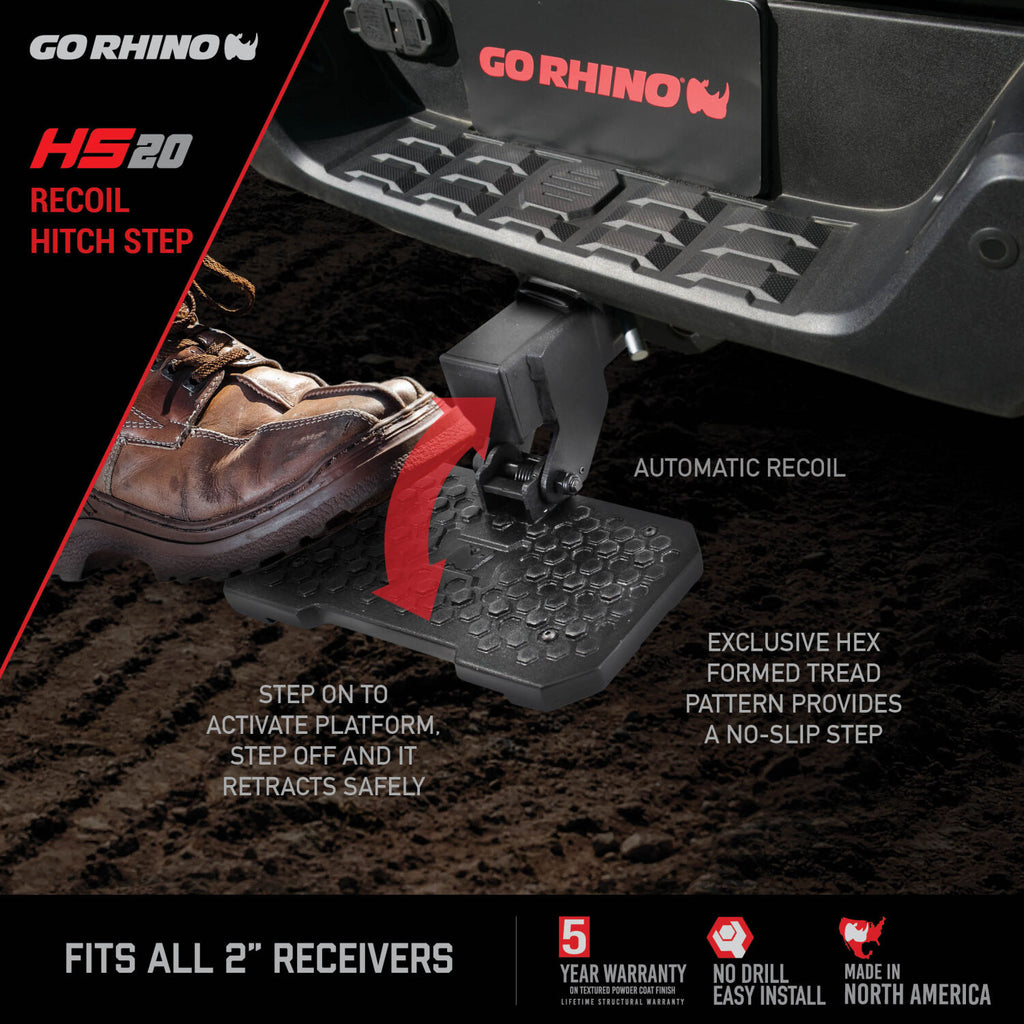 Go Rhino HS2012T HS-20 Recoil Hitch Step