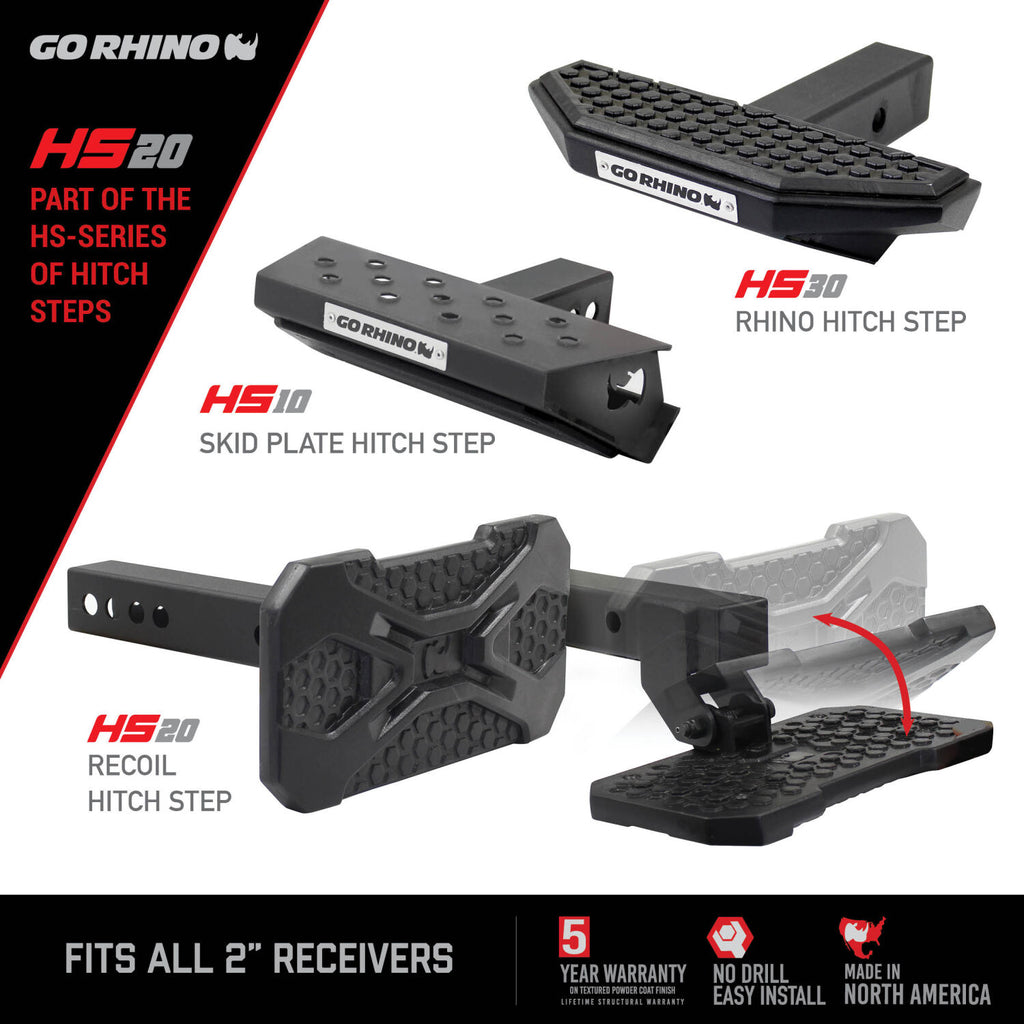 Go Rhino HS2012T HS-20 Recoil Hitch Step
