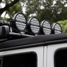 Load image into Gallery viewer, Go Rhino 751700911SRS Blackout Series - MAXROUND 9" Round LED Spot Light w/Daytime Running Lights for Select Chevrolet Suburban, Chevrolet Tahoe