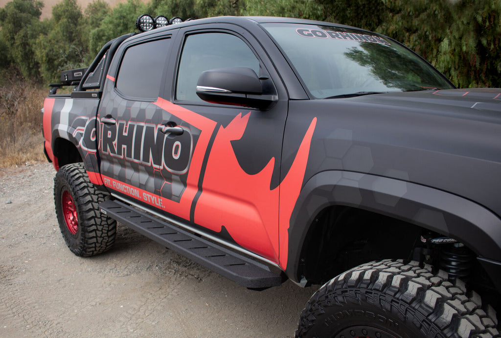 Go Rhino 63442987T RB10 Running Boards with Mounting Brackets Kit for Select Toyota Tacoma