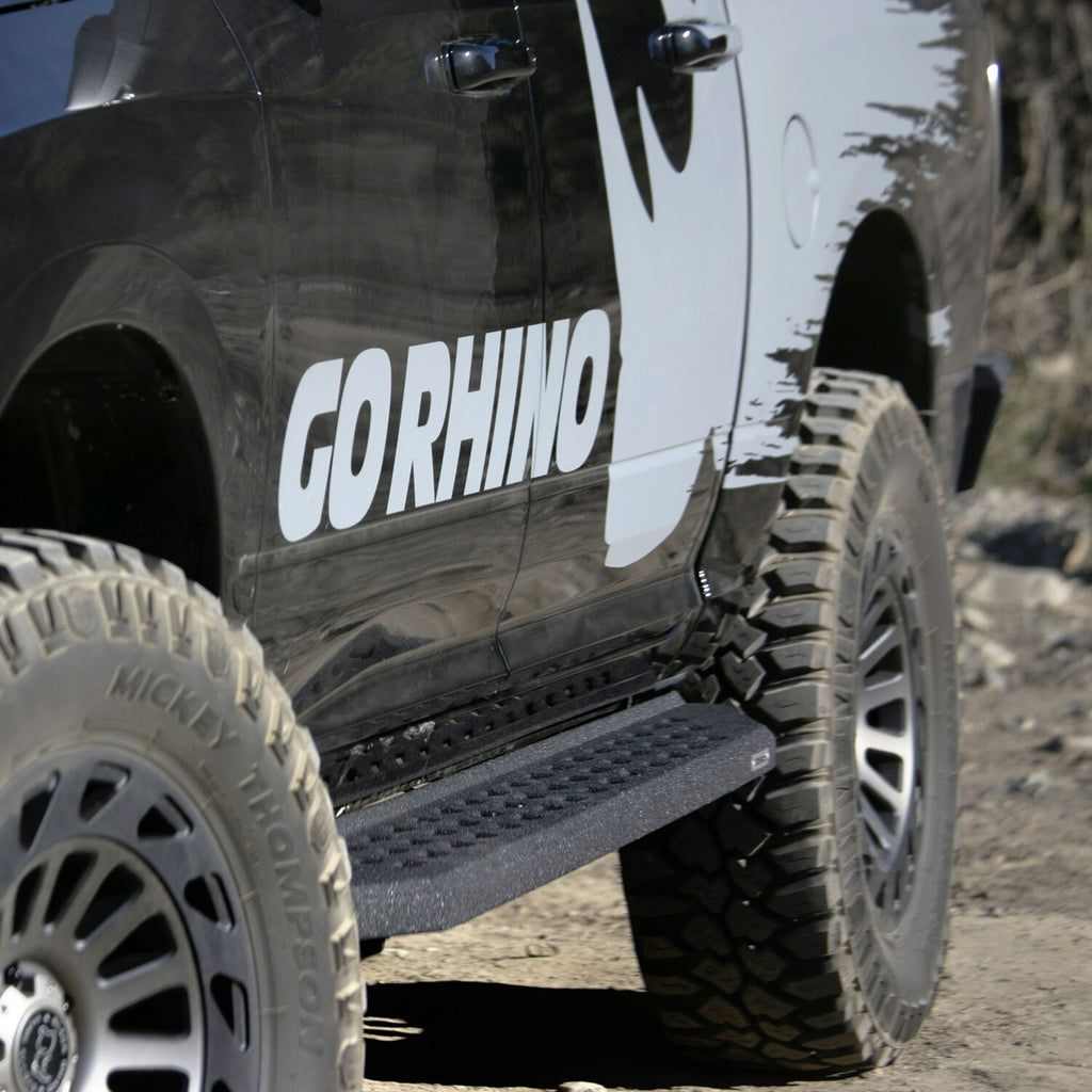 Go Rhino 69429980T RB20 Running Boards with Mounting Brackets Kit for Select Ram 1500, Ram Classic