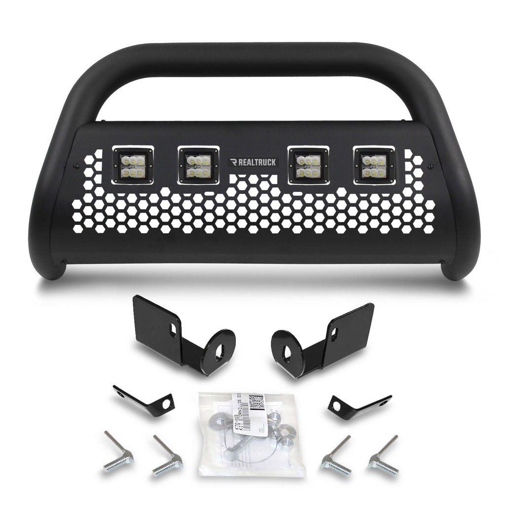 Go Rhino 55144LT RC2 LR Bull Bar with Mounting Brackets and Four 3" Cube Lights Kit