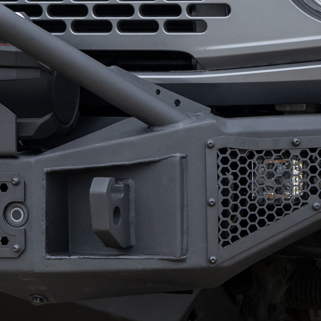 Go Rhino 331401T Rockline Winch-Ready Front Full Width Bumper With Overrider For Ford Bronco for Select Ford Bronco