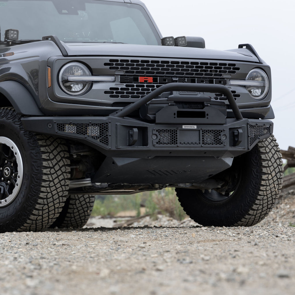 Go Rhino 332120T Rockline Front Bumper Lower Skid Plate For Ford Bronco for Select Ford Bronco, Jeep Gladiator