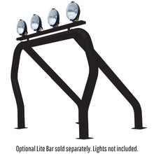 Load image into Gallery viewer, Go Rhino 9609560SSB Bed Bars Complete Kit - Single Bar/Single Kicker (Between wheel wells) - Black for Select Ford F-250 Super Duty