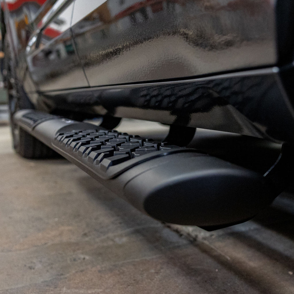 Go Rhino V3443974T V-Series V3 Aluminum Side Steps with Mounting Brackets Kit - Textured Black for Select Toyota Sequoia
