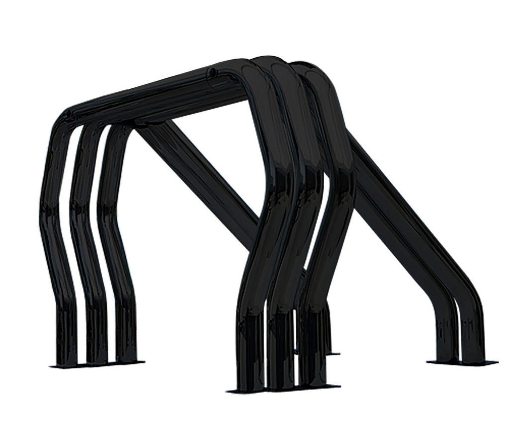 Go Rhino 9809560TDB Bed Bars Complete Kit - Triple Bar/Double Kicker (Between wheel wells) - Black for Select Ford F-150