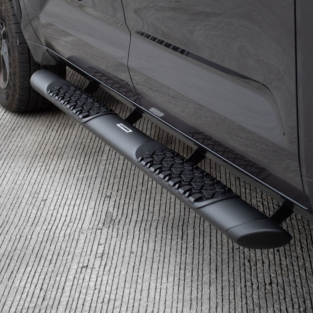 Go Rhino V3443974T V-Series V3 Aluminum Side Steps with Mounting Brackets Kit - Textured Black for Select Toyota Sequoia
