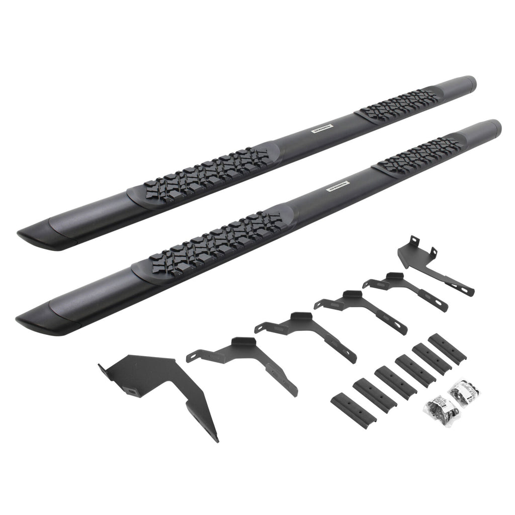 Go Rhino V3306880T V-Series V3 Aluminum Side Steps and Mounting Brackets Kit - Textured Black for Select Ford Ranger