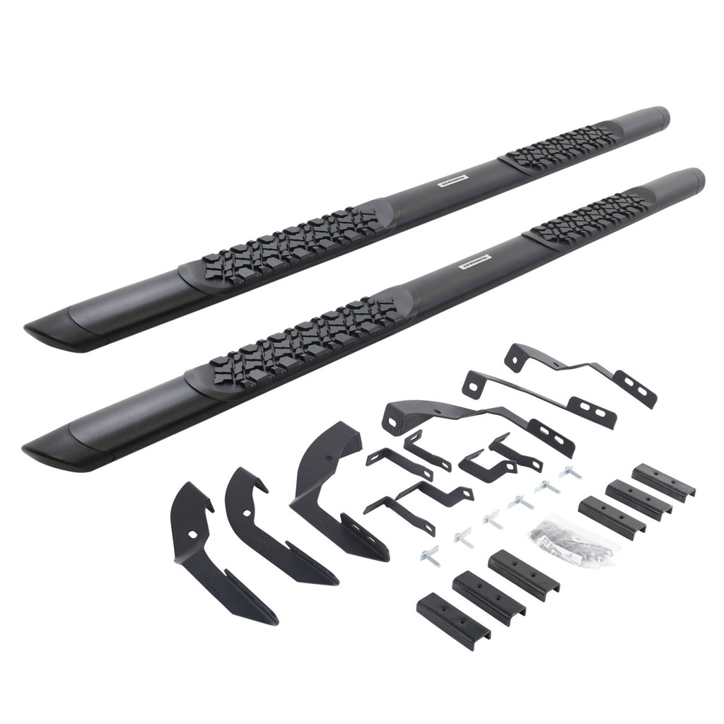 Go Rhino V3404280T V-Series V3 Aluminum Side Steps and Mounting Brackets Kit - Textured Black for Select Chevrolet Silverado HD, Chevrolet Silverado HD, GMC Sierra HD, GMC Sierra HD