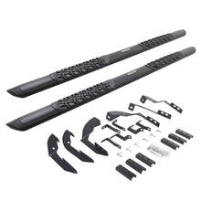 Load image into Gallery viewer, Go Rhino V3404280T V-Series V3 Aluminum Side Steps and Mounting Brackets Kit - Textured Black for Select Chevrolet Silverado HD, Chevrolet Silverado HD, GMC Sierra HD, GMC Sierra HD