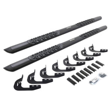 Load image into Gallery viewer, Go Rhino V3404787T V-Series V3 Aluminum Side Steps and Mounting Brackets Kit - Textured Black for Select Chevrolet Silverado 1500, Chevrolet Silverado HD, Chevrolet Silverado HD, GMC Sierra 1500, GMC Sierra HD, GMC Sierra HD