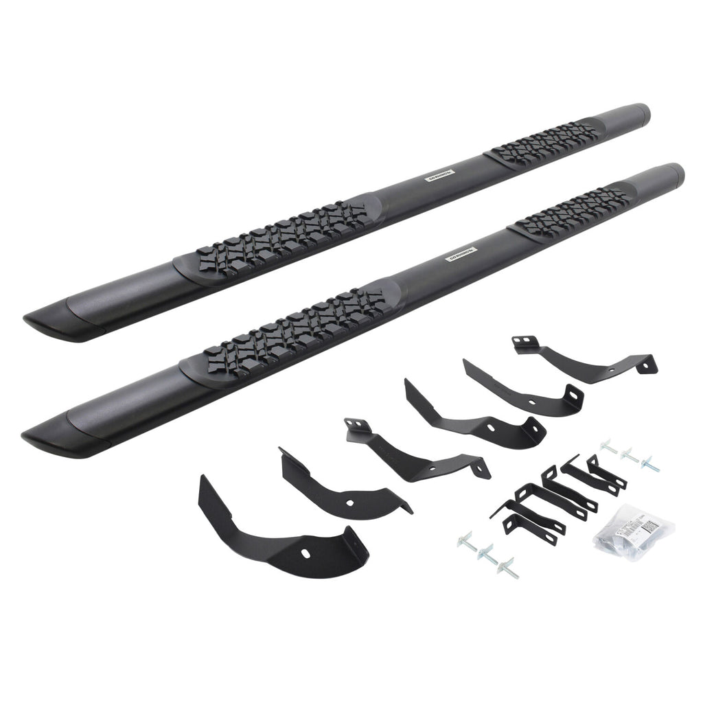 Go Rhino V3405187T V-Series V3 Aluminum Side Steps and Mounting Brackets Kit - Textured Black for Select Chevrolet Silverado HD, Chevrolet Silverado HD, GMC Sierra HD, GMC Sierra HD