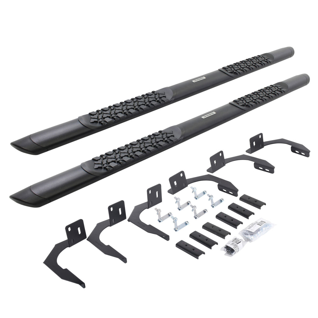 Go Rhino V3409980T V-Series V3 Aluminum Side Steps and Mounting Brackets Kit - Textured Black for Select Dodge Ram 1500, Ram