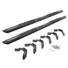 Load image into Gallery viewer, Go Rhino V3415087T V-Series V3 Aluminum Side Steps and Mounting Brackets Kit - Textured Black for Select Ford F-150