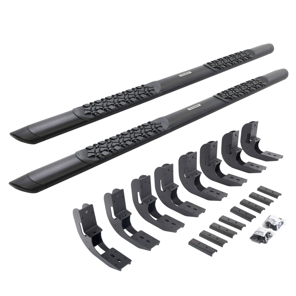 Go Rhino V3415880T V-Series V3 Aluminum Side Steps and Mounting Brackets Kit - Textured Black for Select Chevrolet Silverado 1500, Chevrolet Silverado LTD, Chevrolet Silverado HD, Chevrolet Silverado HD, GMC Sierra 1500, GMC Sierra Limited, GMC Sierra