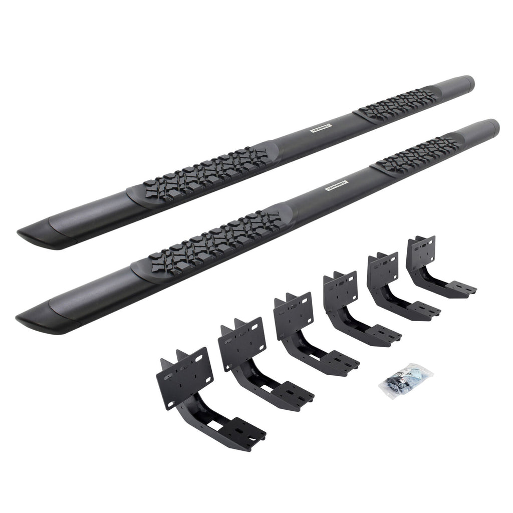 Go Rhino V3439980T V-Series V3 Aluminum Side Steps and Mounting Brackets Kit - Textured Black for Select Ram