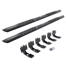 Load image into Gallery viewer, Go Rhino V3439980T V-Series V3 Aluminum Side Steps and Mounting Brackets Kit - Textured Black for Select Ram