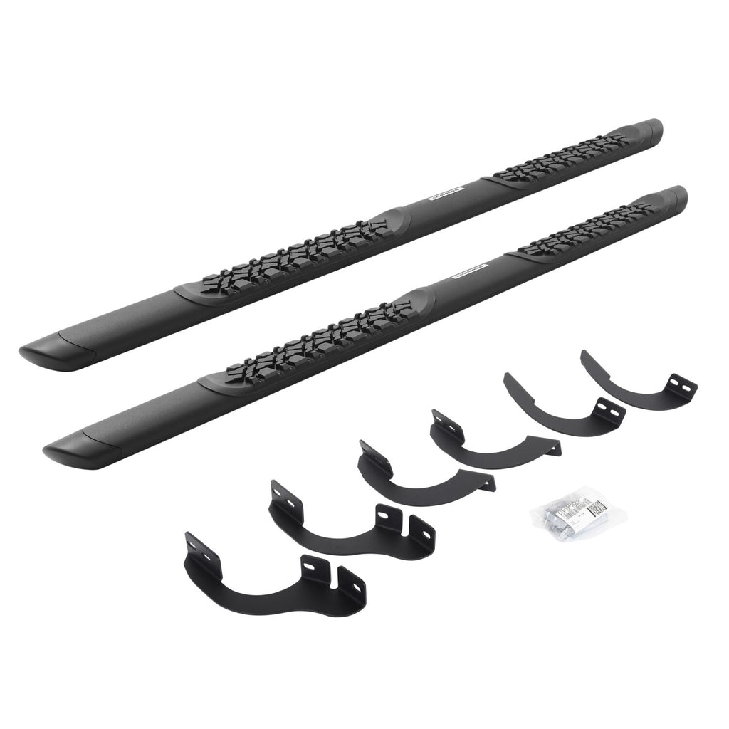Go Rhino V3442568T V-Series V3 Aluminum Side Steps with Mounting Brackets Kit - Textured Black for Select Toyota 4Runner