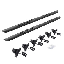 Load image into Gallery viewer, Go Rhino V3450674T V-Series V3 Aluminum Side Steps and Mounting Brackets Kit - Textured Black for Select Jeep Wrangler