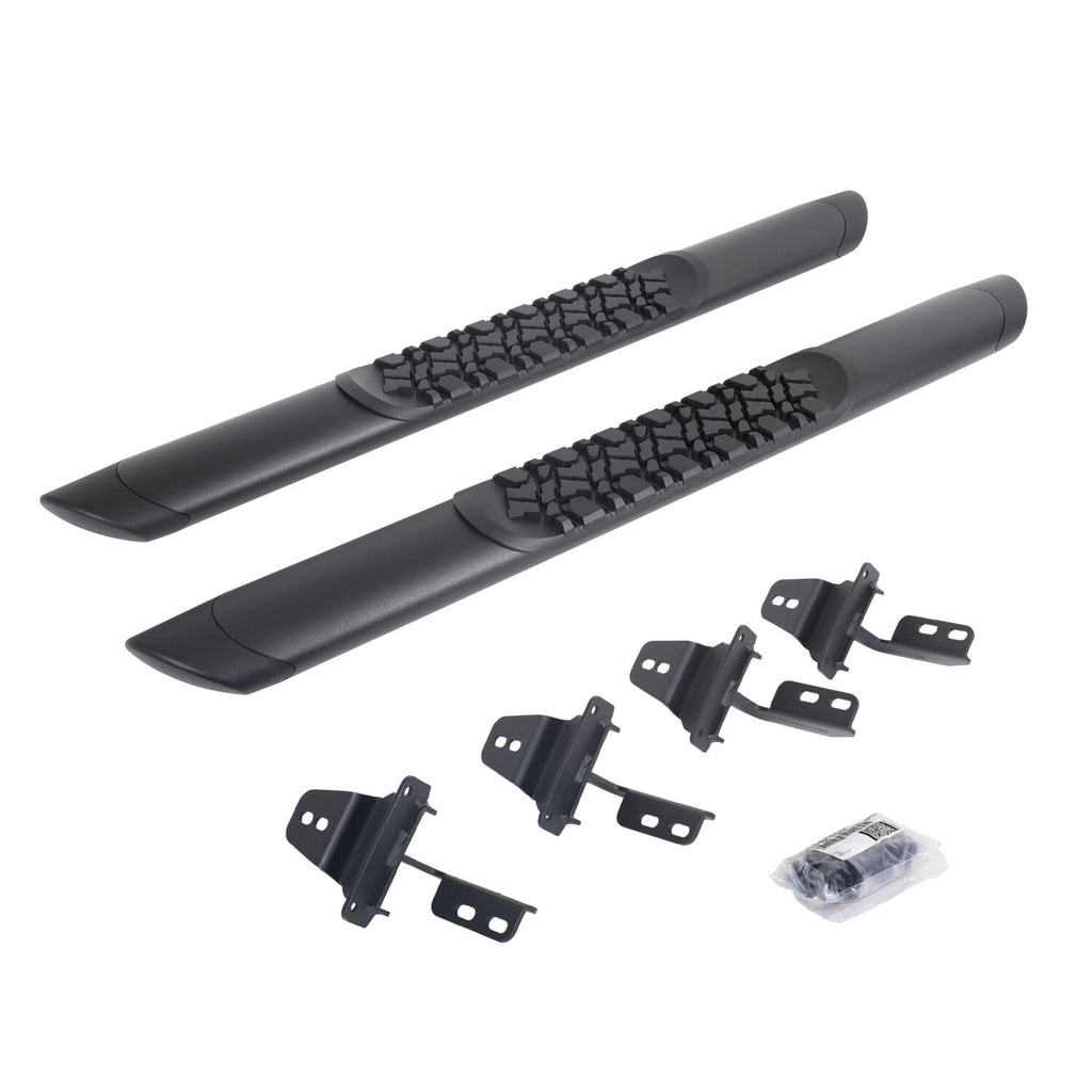 Go Rhino V3492652T V-Series V3 Aluminum Side Steps and Mounting Brackets Kit - Textured Black for Select Jeep Wrangler, Jeep Wrangler JK