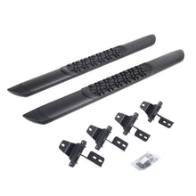 Load image into Gallery viewer, Go Rhino V3492752T V-Series V3 Aluminum Side Steps and Mounting Brackets Kit - Textured Black for Select Jeep Wrangler