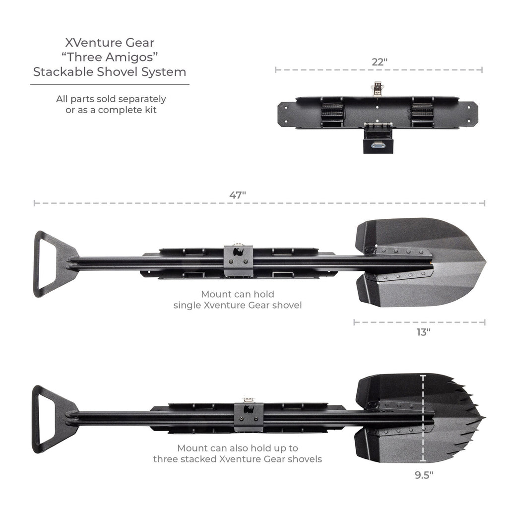 Go Rhino XG-RS50020T Xventure Gear - Stackable Sharktooth Shovel