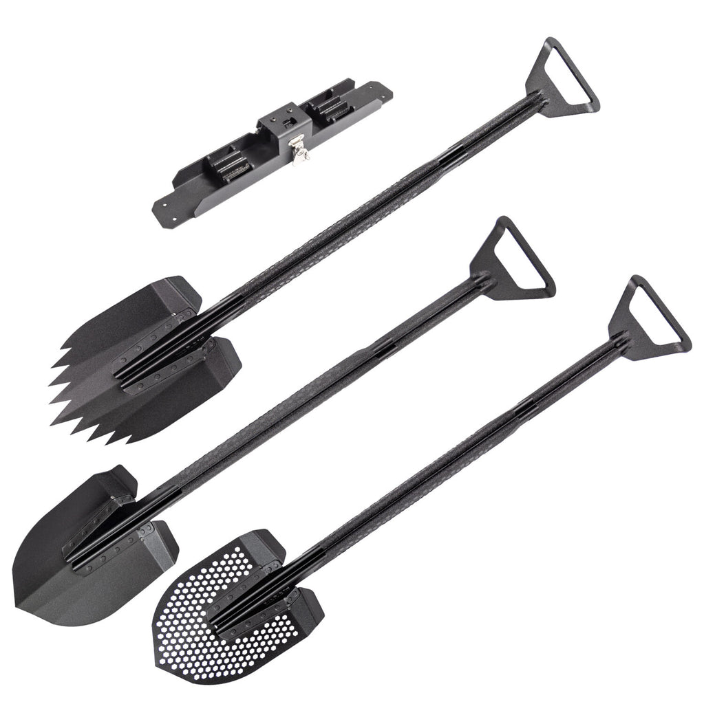 Go Rhino XG-RS50100T Xventure Gear - Three-Shovel System with 4-CORE Mount