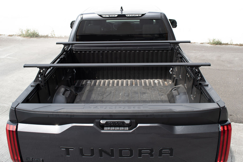 Go Rhino 5935001T XRS Cross Bars - Truck Bed Rail Kit for Full-Sized Trucks without Tonneau Covers for Select Chevrolet Silverado 1500, Chevrolet Silverado LTD, Chevrolet Silverado HD, Chevrolet Silverado HD, Ford F-150, Ford F-250 Super Duty, Ford F-350