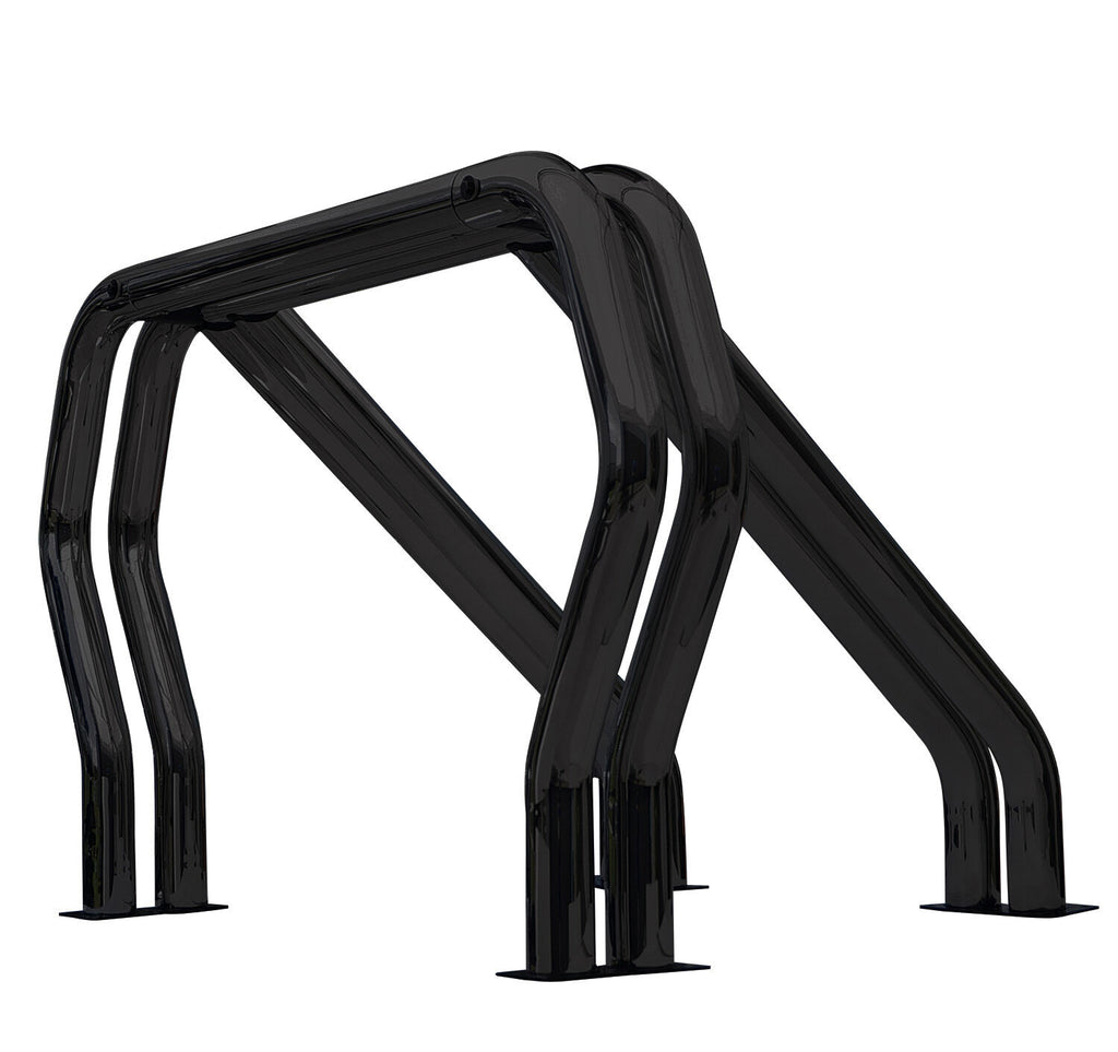 Go Rhino 9109370DDB Bed Bars Complete Kit - Double Bar/Double Kicker (Between wheel wells) - Black for Select Ford Ranger, GMC Sonoma, Isuzu Hombre, Isuzu Pickup, Jeep Comanche, Mazda B2000, Mazda B2200, Mazda B2300, Mazda B2500, Mazda B2600, Mazda