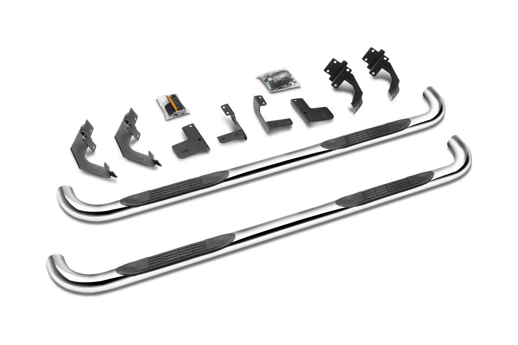 Go Rhino 4155PS 4000 Series Side Steps with Mounting Brackets Kit - Polished Stainless Steel for Select Ford F-150, Ford F-250 Super Duty, Ford F-350 Super Duty