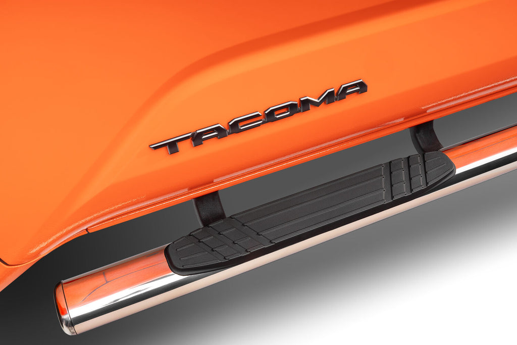 Go Rhino 104443280PS 4" 1000 Series Side Steps with Mounting Bracket Kit for Select Toyota Tacoma