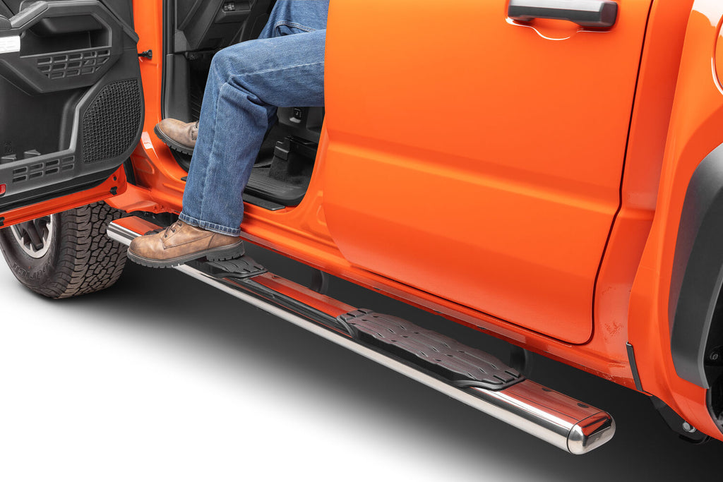 Go Rhino 105443280PS 5" 1000 Series Side Steps with Mounting Brackets Kit for Select Toyota Tacoma