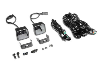 Go Rhino 750200321FCS Blackout Series - CUBEIT 2x2 LED Cube Flood Lights, Pair