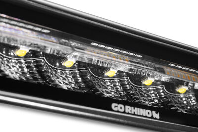 Go Rhino 750600622FBS Blackout Combo Series - SIXLINE 6-LED Flood Light Pods, Pair, w/Amber LEDs