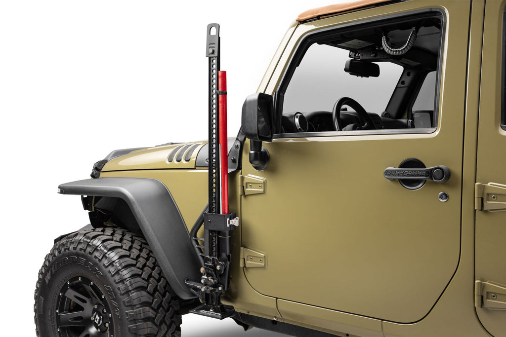 Go Rhino 701009T Exterior Hi-Lift Jack Mount with Clamp for Jeep Wrangler JK, JKU for Select Jeep Wrangler, Jeep Wrangler JK