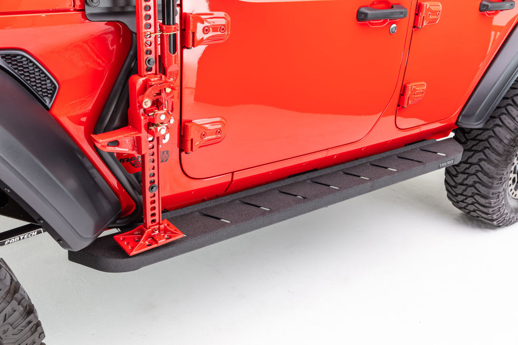 Go Rhino 63450673T RB10 Running Boards with Mounting Brackets Kit for Select Jeep Wrangler