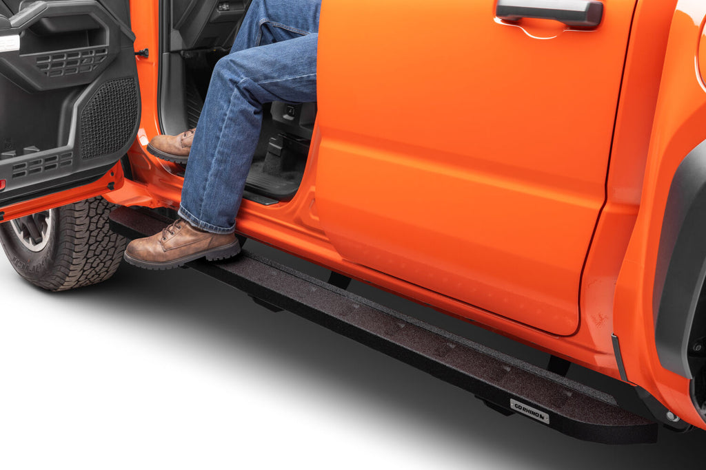Go Rhino 63443268ST RB10 Slim Line Running Boards with Mounting Brackets Kit for Select Toyota Tacoma